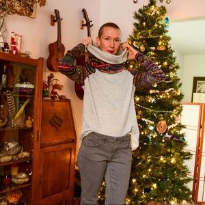 Cowl-neck cozy winter top